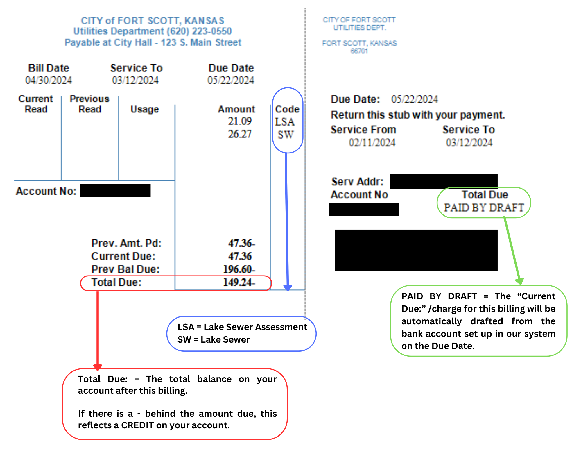 Utility Bill Example - Lake 